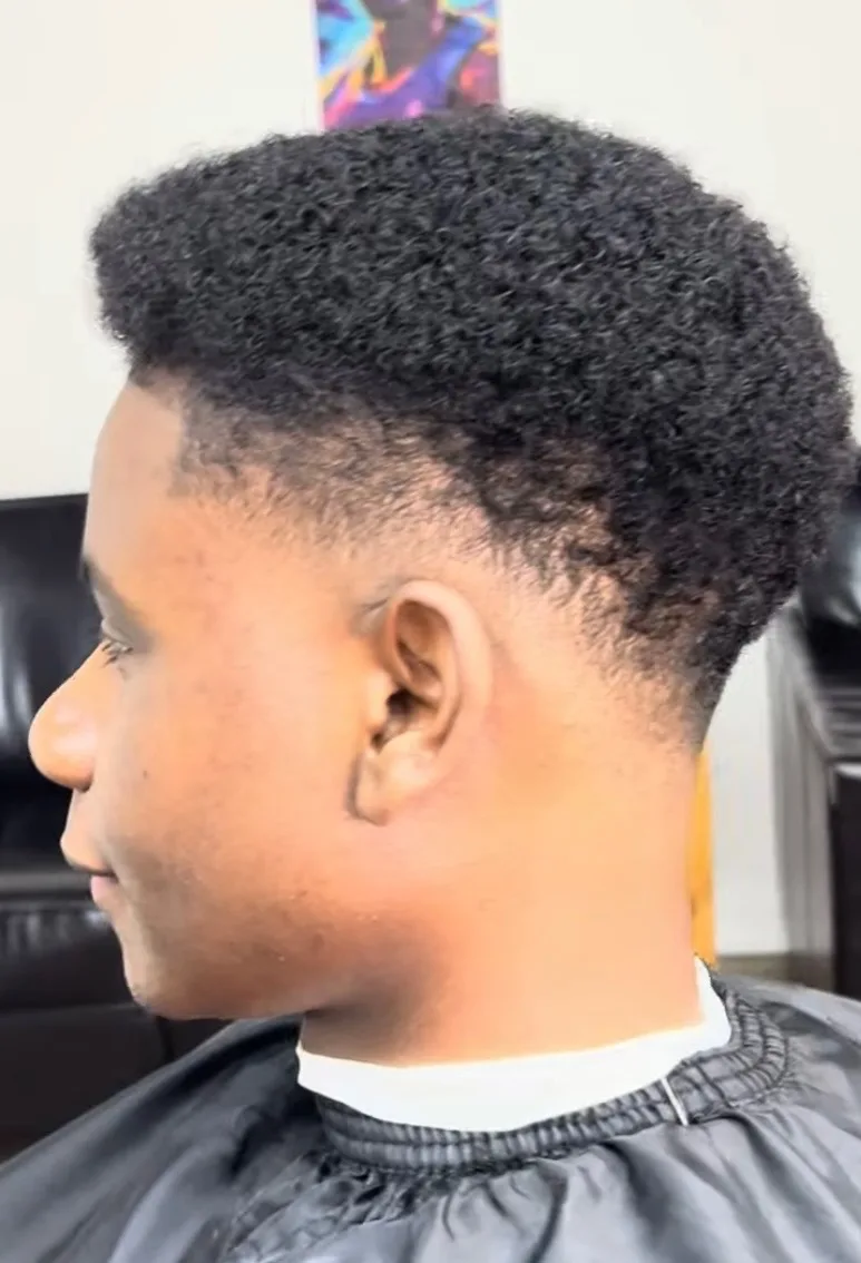 Afro fade and shape up